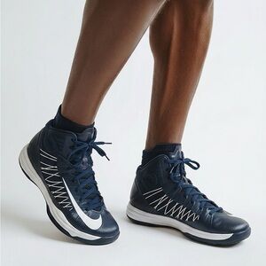 Nike Hyperdunk Mens Blue White Sneakers Size 18 Lunarlon Basketball 524882-401
